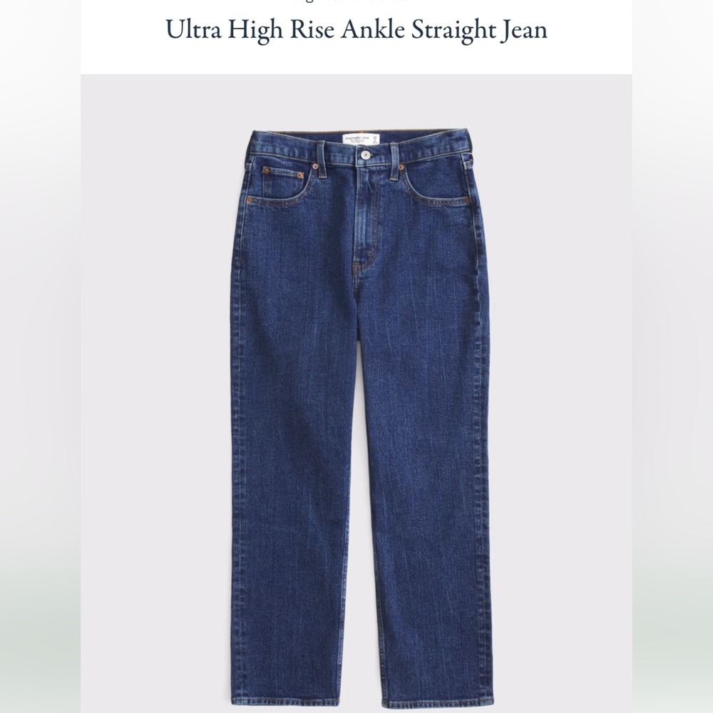 Abercrombie Ultra High Rise Ankle Straight Jean